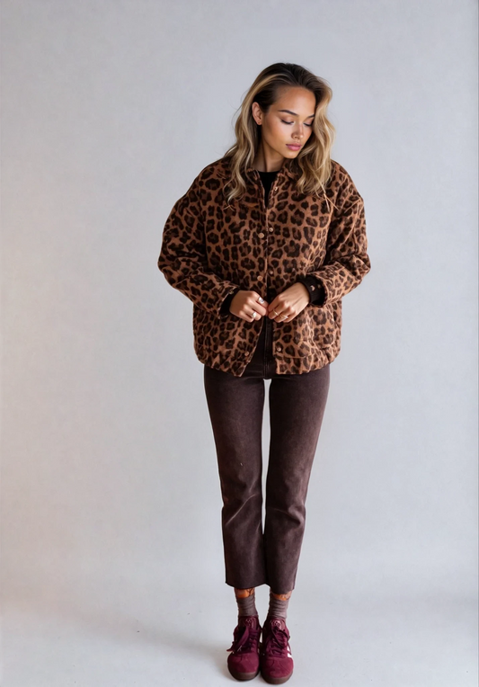 Leona | Trendy Leopardprint Jakke
