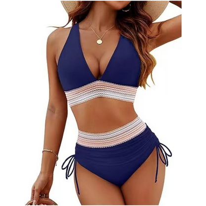 Halter Bikini Sæt – Med Retro Taljebånd
