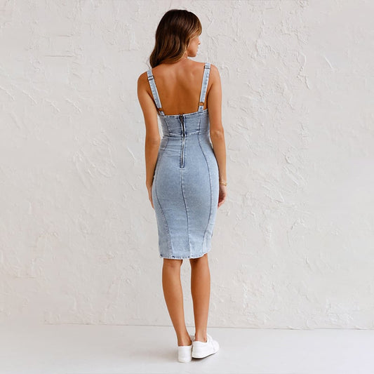 Mona | Denim-Top-Kjole